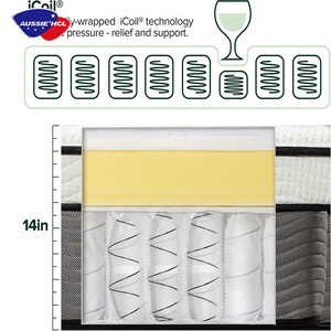 Thoải Mái Mật Độ Cao Bọt Nệm Trong Hộp Đặt Hàng Trực Tuyến Lai Cao Su Gel Bộ Nhớ Bọt Túi Mùa Xuân Nén Nệm - Product Image 4