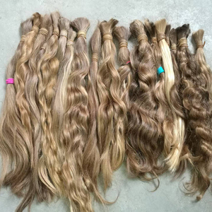 Precio al por mayor sin procesar crudo europeo virgen eslavo ruso Remy trenzado cabello humano a granel coletas extensiones pelucas - Product Image 5