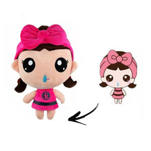 Op maat gemaakte pluche poppen zonder minimale afnamehoeveelheid, met kleding, van minky stof, fabrikant van op maat gemaakte knuffels, pluche kussens en sleutelhangers - Product Image 6