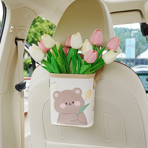 Bolsa de Almacenamiento para Auto Tulip Bear, Organizador Colgante para Asiento Trasero, Impermeable, Multifuncional, Bolsillo para Silla, para Uso en Vehículos - Product Image 2