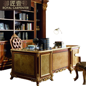 Mobili da studio in stile europeo, scrivania per calligrafia intagliata a mano in legno massello, scrivania per computer, scrivania - Product Image 6
