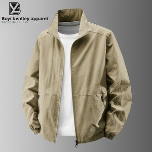 <strong>Men's</strong> Spring Autumn Outdoor <strong>Jacket</strong> Casual Quick-Dry Top Stand Collar Nylon Closure Zipper Rabbit <strong>Fur</strong> <strong>Men's</strong> Clothing Collection - Product Image 1