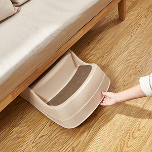 Escaleras para perros de plástico beige plegables con tapete antideslizante, forma rectangular HME101 434 - Product Image 1