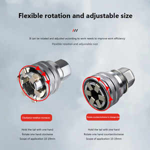Set di chiavi a bussola manuali regolabili universali da 10-19mm Set di chiavi a cricchetto per trapano elettrico multifunzionale in acciaio strumenti di riparazione dell'adattatore - Product Image 4