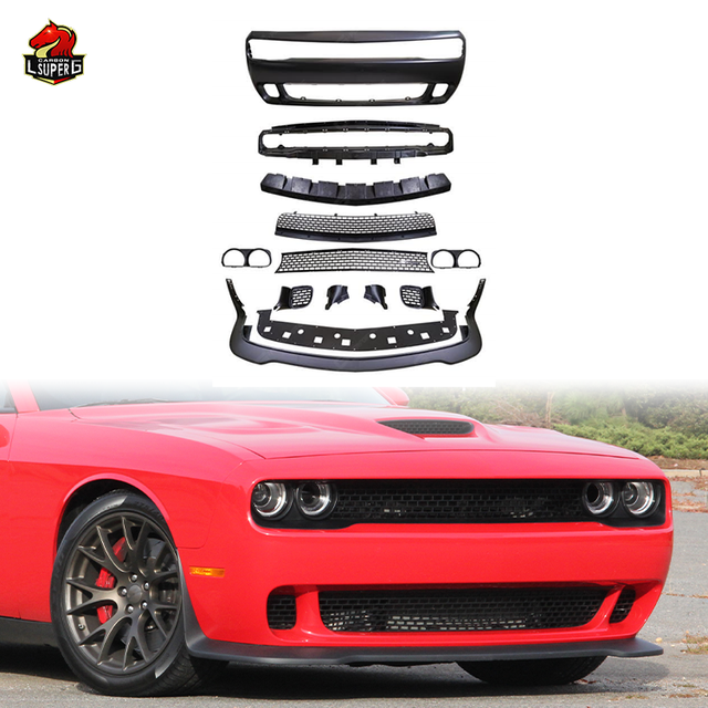 High Performance Front Bumper for Dodge Challenger Upgrade to Hell Cat Style Front Bumper with Front Lip Grill Bodykit