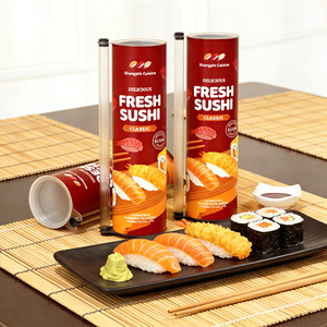 กล่องกระดาษทรงกระบอกสำหรับใส่ซูชิแบบพิมพ์ลายตามสั่ง ยี่ห้อ Sprintpackage เป็นมิตรต่อสิ่งแวดล้อม ใช้สำหรับบรรจุอาหารได้ - Product Image 1