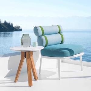 Chaise de patio minimaliste en alliage d'aluminium avec coussin pour usage extérieur, imperméable et résistante au soleil - Product Image 4