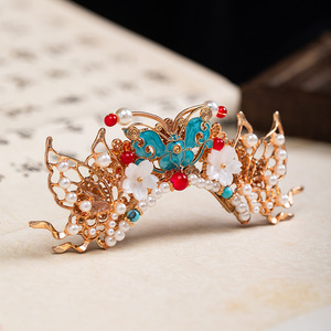 Adornos para el cabello de estilo étnico etéreo, horquillas de cloisonné, accesorios para el cabello estilo Hanfu retro, imitación de estilo antiguo de cloisonné - Product Image 1