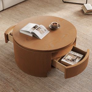 Ajunion Gecanneleerde Houten Woonkamer Meubelset Middentafel Media <span class=keywords><strong>Console</strong></span> Tv-Eenheid Moderne Salontafel En Tv-Standaard - Product Image 5