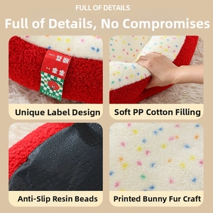 Cama de Felpa para Gatos, Redonda, Semicerrada, Lavable a Máquina, para Perros Pequeños y Gatos, para Todas las Estaciones, Casita de Lana para Gatitos - Product Image 3