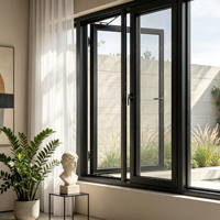 Ventana Corredera de Aluminio con Rotura de Puente Térmico, Doble Acristalamiento, Vidrio Templado, Eficiente Energéticamente, para Uso en Viviendas, Villas y Apartamentos