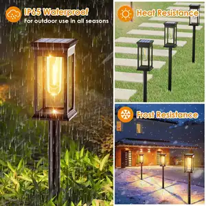 Solar Lawn Pathway Decoration Stake Light Solar Powered Outdoor Waterproof Garden Lights For Garden