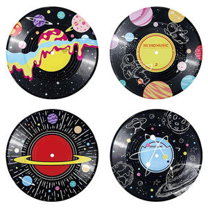 Ensemble de décoration murale en vinyle sur le thème des planètes spatiales vintage, art mural rétro pour chambre à coucher, bar, studio - Product Image 4