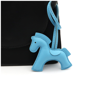 Wholesale Cute Eco-Friendly Designer Horse Bag Charm PU Leather Keychain and Handbag Pendant for Women <b>Car</b> <b>Ornament</b> - Product Image 3