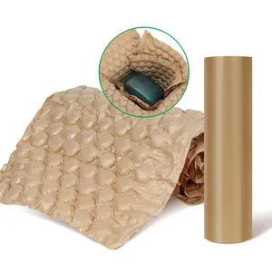 100% Biodegradable Kraft Paper Air Cushion Bubble Kraft Paper Bubble Film Filling Bubble Type