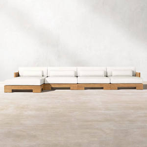 ชุดโซฟาไม้สักสำหรับสวนกลางแจ้งสุดหรูทันสมัย - Product Image 4