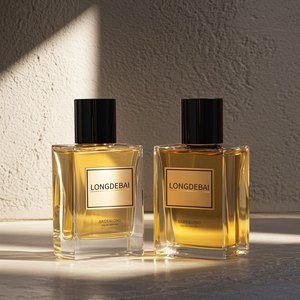 Luxury Crimp Square Transplant Perfume Spray Glass <b>Bottle</b> Manufacturers 50ml 100ml Empty Glass Perfume <b>Bottle</b> with Box - Product Image 2