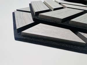 Современные 3D стеновые панели из МДФ элегантные и прочные гибкие акустические деревянные панели для отеля, отличная обработка стен - Product Image 4