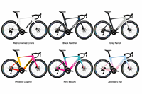 Vélo de route aérodynamique en carbone MINICE R1 T800, vélo complet 700C, 24 vitesses, freins à disque électroniques, pédales ordinaires, roues SIHIMA-NO R7120