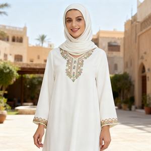 Abaya en coton de haute qualité à imprimé tendance pour femmes musulmanes, robe décontractée pour tous les jours, design élégant 2026 - Product Image 4