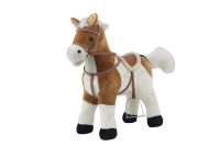 Cheval en peluche super doux et coloré, personnalisé en usine à Yangzhou, avec son de galop réaliste, 113 cm