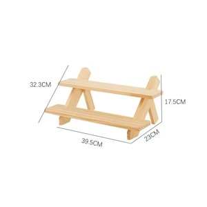 Solid wood trapezoidal earring holder, card holder, figurine storage display <b>stand</b>, jewelry ornaments, stall storage, Nordic - Product Image 3