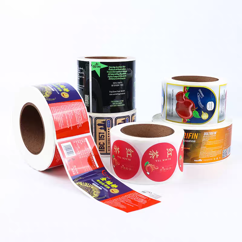 Custom Roll Digital Printing Luxury Waterproof Vinyl Self-adhesive Three-layer Packaging Bottle Labels Customizable Stickers for
