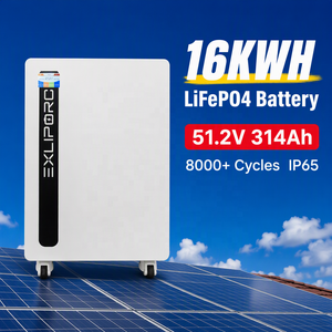 16kWh จัดเก็บพลังงานแบบตั้งพื้น51.2V 314Ah IP65 LiFePO4 200A RS485 BMS พร้อมอินเวอร์เตอร์ไฮบริดออฟกริด - Product Image 1