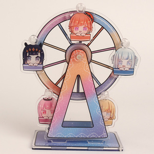 Bán Buôn Tùy Chỉnh Kawaii Phim Hoạt Hình Đu Quay Bánh Xe Acrylic Standee Chất Lượng Cao Hai Mặt Xoay Hiển Thị Trang Trí Nội Thất - Product Image 1