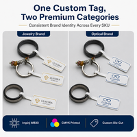 Tag RFID Mini UHF M830 dengan Logo Custom, Cetak CMYK Full Color, Tahan Air, untuk Perhiasan, Kacamata, Toko Optik, dan Display Merek