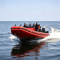 Bateau rapide en aluminium personnalisé de 11 mètres avec flottabilité en mousse de sécurité pour la surveillance et le sauvetage en eau douce et salée