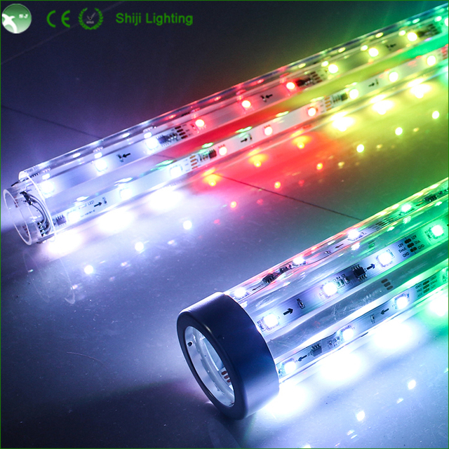 SHIJI Amusement Park Waterproof LED RGB Tubes Light DC12V DMX UCS1903 180LEDs Full Color Car Bumper 3D Light Bar