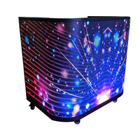 Nouvelle conception populaire de stand de DJ avec écran LED, station de DJ pour la lecture de vidéos, façade de bureau, table, stand, écran mural vidéo LED