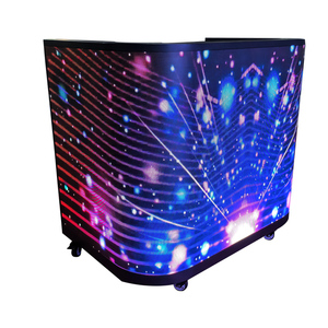 Nieuwe stijl populaire LED display DJ booth met <span class=keywords><strong>video</strong></span> afspelen, DJ station, front, bureau, stand, tafel, booth, LED videowall display scherm - Product Image 5