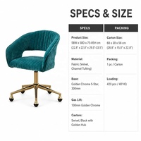 Chaise de bureau ergonomique de loisirs, pivotante et réglable, en velours, pour la maison, le bureau, l'école, l'hôtel, design moderne, meilleure qualité, prix raisonnable