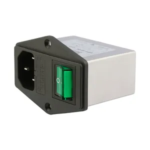 VIIP EMI/EMC/RFI Filtro de potencia IEC entrada AC socket filtro para equipos de prueba