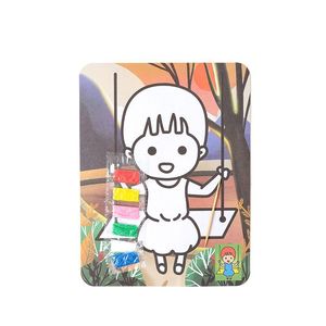 Kit de pintura de arena de dibujos animados para niños, actividad educativa de arte en papel para manualidades, de 4 a 6 años - Product Image 4