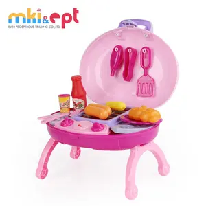 Großhandel eismaschine kinder spielzeug-EPT Toys Home Kids Lernspiel Rollenspiel Pink Series Set Spielzeug Küche Kochen Bbq Toy mit Sound Kids