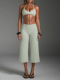 Set Personalizzato con Reggiseno Halter e <span class=keywords><strong>Pantaloni</strong></span> <span class=keywords><strong>Capri</strong></span> a Gamba Larga |   Completi da yoga sexy a due pezzi |   Completo Sportivo Estivo a Rapida Asciugatura per Donne, Produzione di Fabbrica - Product Image 6
