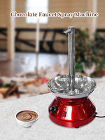 Fontaine à chocolat électrique commerciale à 5 niveaux pour mariage, fête de famille, buffet d'hôtel, avec robinet distributeur