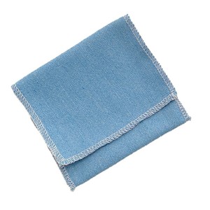 Pochette en toile bleu ciel recyclable OEM pour bijoux, sac cadeau pour boucles d'oreilles et bagues avec logo personnalisé - Product Image 3