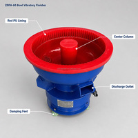Polisseuse vibrante à paroi droite 60L à moteur 0,75 kW certifiée CE pour le débavurage des métaux, vente directe usine Hengda