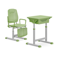 Ensemble bureau et chaise en plastique durable pour enfants - Facile à nettoyer, bureau et chaise individuels pour la maison, le bureau et l'appartement