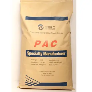 Pó branco químico PAC-HV perfuração fluido lama polianiônica celulose alta viscosidade PAC