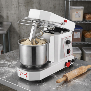 Mélangeur à spirale commercial à vitesse variable, machine à pétrir avec bol en acier inoxydable pour boulangerie, pizza, pain - Product Image 3