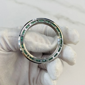 Inserts de <span class=keywords><strong>lunette</strong></span> de montre personnalisés émeraude rubis saphir pour montres originales Yat Ch Man 40 mm, luxe et boîtier de montre - Product Image 6