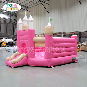 Château gonflable rose miniature pour enfants, idéal pour les jeux intérieurs et extérieurs, <span class=keywords><strong>location</strong></span> pour fêtes d'anniversaire - Product Image 4