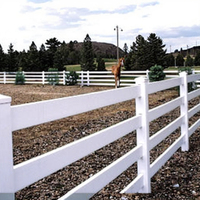 Design moderne 3D Sécurisé 6 Pieds Saut Obstacle Corral Ferme PVC Vinyle Plastique 2 3 4 Rail Clôture Pas Cher Treillis Portes pour Yards
