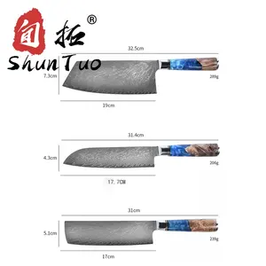 7 adet miyabi damasco mutfak bıçakları messer kasap şef santoku et şam vg10 67 katmanlar japonya bıçak seti paslanmaz çelik