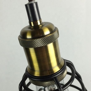 <strong>Vintage</strong> Cast Iron Midcentury Traditional Industrial Electroplated Cage Lampshade Coastal Modern Hand-made Guard <strong>Light</strong> <strong>Shade</strong> - Product Image 4